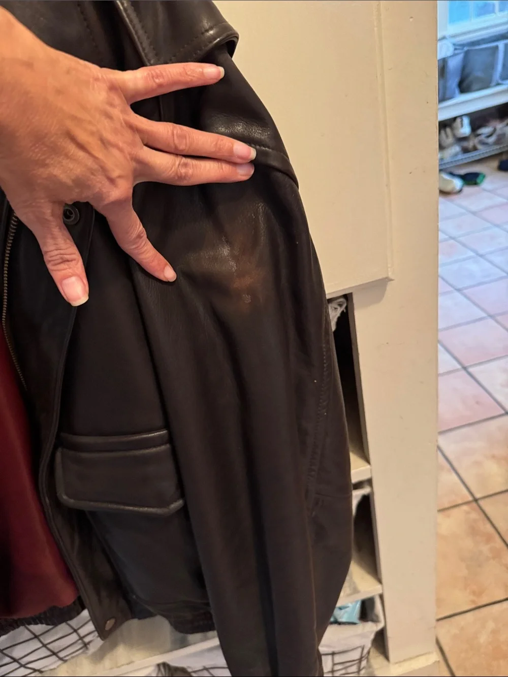 Banana Republic heavy leather